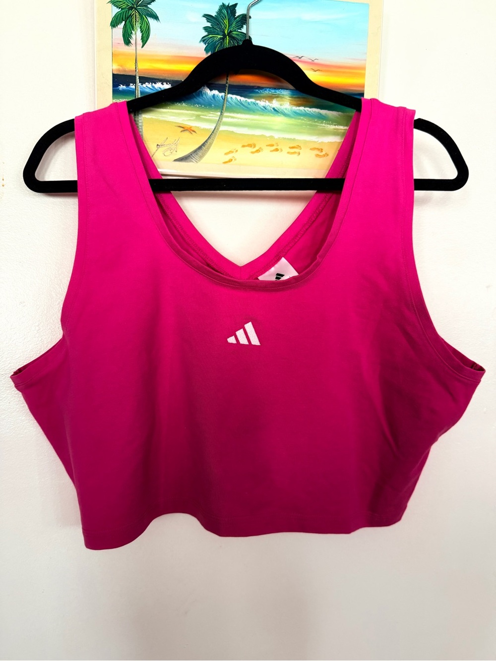 Adidas Women’s Pink Sports Crop Tank